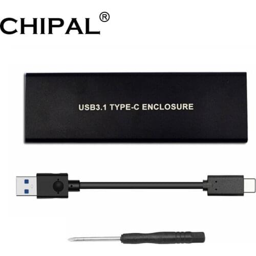 CHIPAL USB 3.1 Type-C to NGFF M.2 M Key NVME PCIe 3TB SSD Case Enclosure Super Speed PCIE to Type-C Connector Aluminum alloy