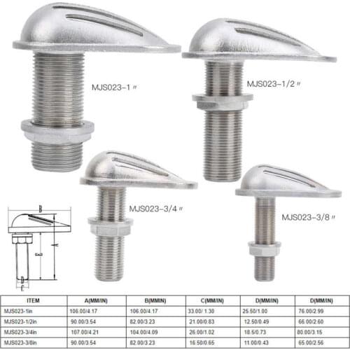 MJS023 Boat Intake Strainer Boat Pump Scoop Water Intake Stainless Steel Boat Intake Strainer Water Intake Strainer Marine