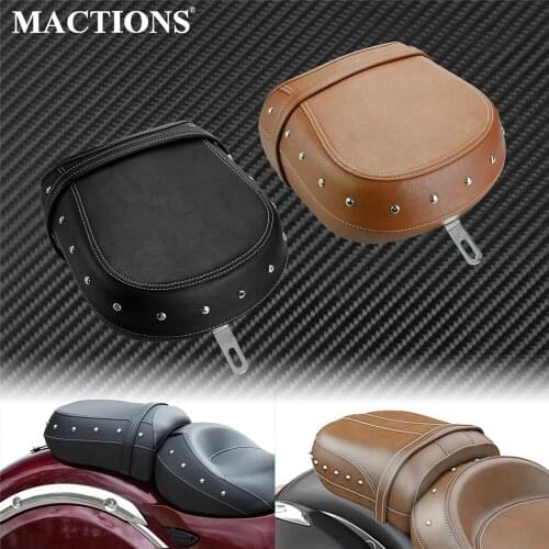 Motorcycle Rear Passenger Seat Leather Pad Black/Brown For Indian Chief Classic Chieftain Limited Roadmaster Vintage Dark Horse