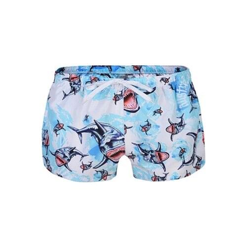 2019 Men Swimming Trunks Shark Bathing Suit Man Surfing Swimwear Sexy Briefs Breathable Summer Beach Shorts