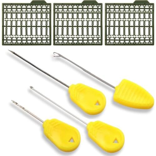 7Pcs Carp Fishing Bait Rig Tool Set With Boilies Bait Drill Baiting Needle Hair Rig Boilie Stops For Carp Fishing Accessories