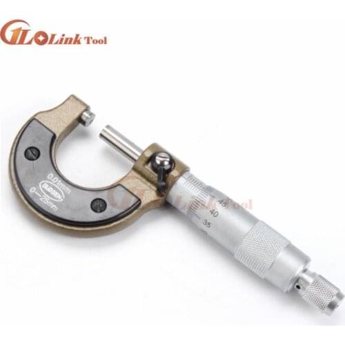 0-25mm/0.01mm Outside Micrometer Gauge Vernier Caliper Gauge Meter Micrometer Carbon Steel Measure Tools