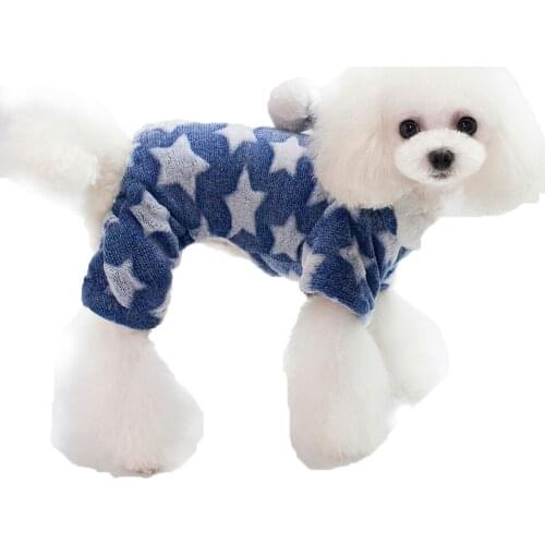 New Hooded Soft Four Legs Pet Dog Winter Coat Clothes With Star Pattern From S to XXL Dog Warm Coat Dogs Clothes