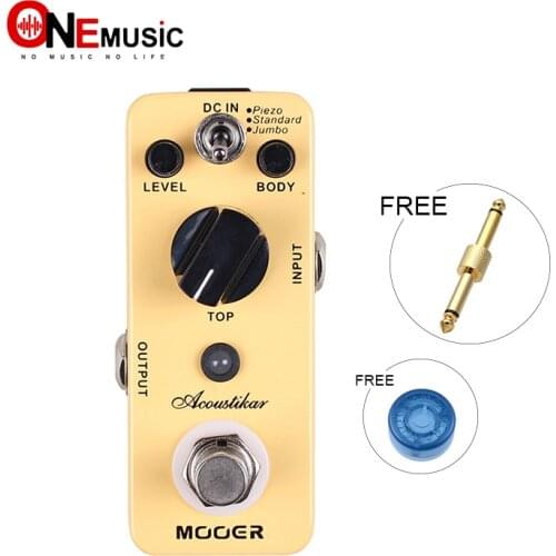 Mooer Acoustikar Acoustic Simulator Guitar Effect Pedal 3 Working Modes Piezo Standard Jumbo Full Metal Shell True Bypass