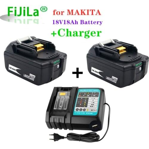 WIth Charger BL1860 Rechargeable Battery 18V1 8000mAh Lithium Ion for Makita 18v Battery 6ah BL1840 BL1850 BL1830 BL1860B LXT400