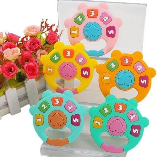 Chenkai 5PCS BPA Free Silicone Figure Teethers DIY Baby Charms Pacifier Dummy Montessori Sensory Cartoon Jewelry Making Toy