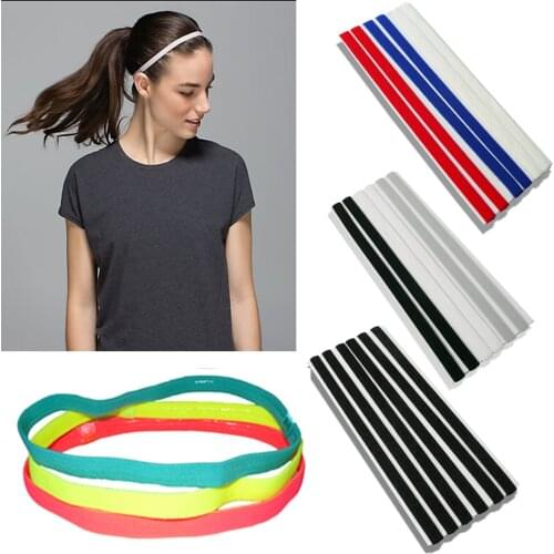 Sports Elastic Headband Softball Rubber Plastic Silicone Hair Band Bandage On Head Gum For Hair