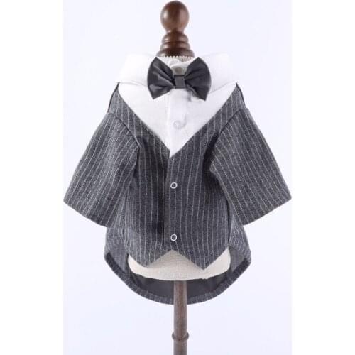 Dog Wedding Suit Boy Dog Clothes Tuxedo Marriage Pet Clothing Outfit Pomeranian Poodle Bichon Schnauzer Costume Coat Dropship