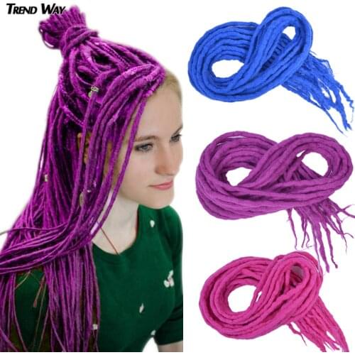 Trend Way 22inch Wool Soft Dreadlocks For Women For Men For Child Long Crochet Braiding Hair Extension 10/Strands Synthetic Hair