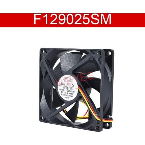 New For Everflow F129025SMT 90x90x25mm Three Wires DC 12V 0.18A Square Server Cooler Fan