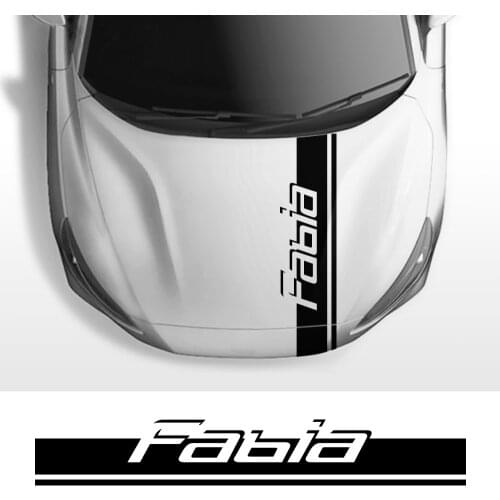 For Skoda Fabia 1 2 3 MK1 MK3 Car Engine Bonnet Cover Trim Stripes Stickers Vinyl Decals Auto Hood Body Decoration Accessories