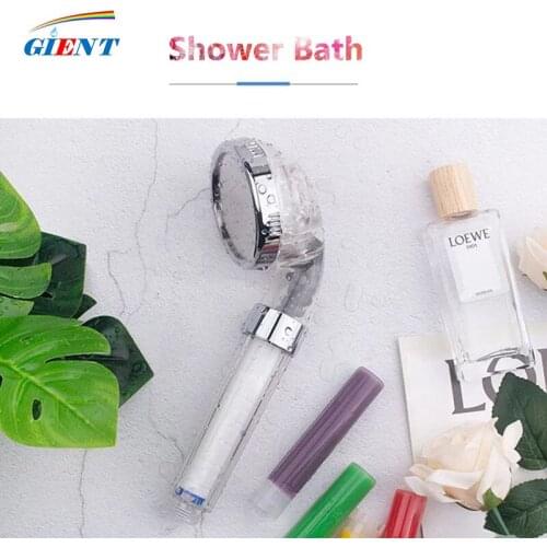 360 Degrees Rotating High Pressure Shower Head 3 Mode Rainfall Powerful Boosting Spray Handheld Shower Head Stop Button
