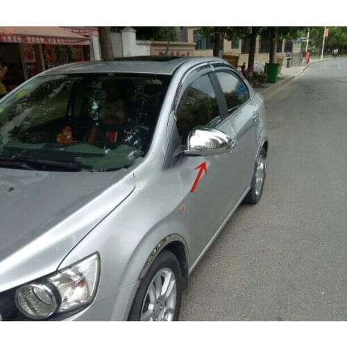 For Chevrolet AVEO 2011-2014 High-quality ABS Chrome rearview mirror decoration cover anti-rub protection car accessories