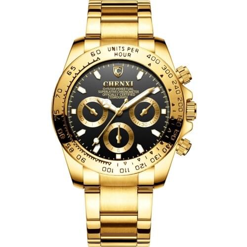 Woonun Mens Stainless Steel Watch