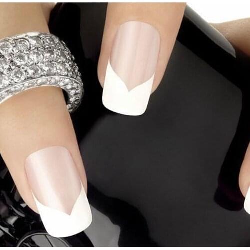 Beautiful 5 Packs French Manicure Smile Tip Guides Pedicure DIY Nail Art Stickers Best Selling