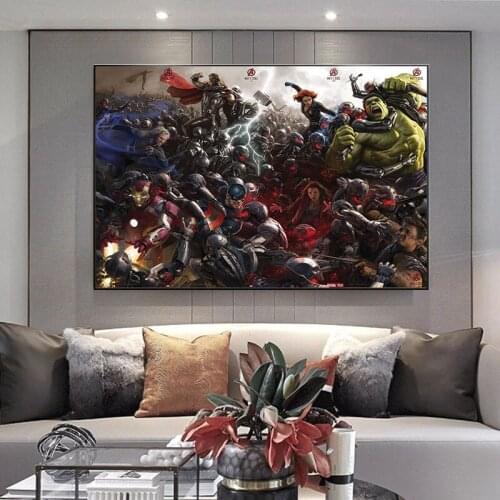 5D DIY Diamond Painting Marvel Avengers Comic Hulk Iron Man Spiderman Cross stitch Diamond Embroidery Mosaic Art Decor Gift