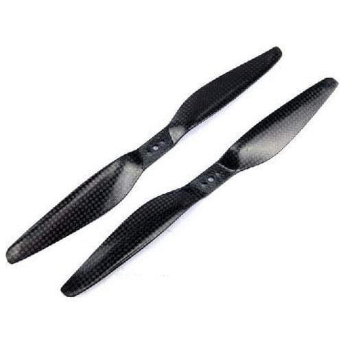 Free Shipping TOMO Series 12x 5.5 inch 3K Carbon High Efficiency Propeller Set 1255 (one CW, one CCW) for RC Multicopter