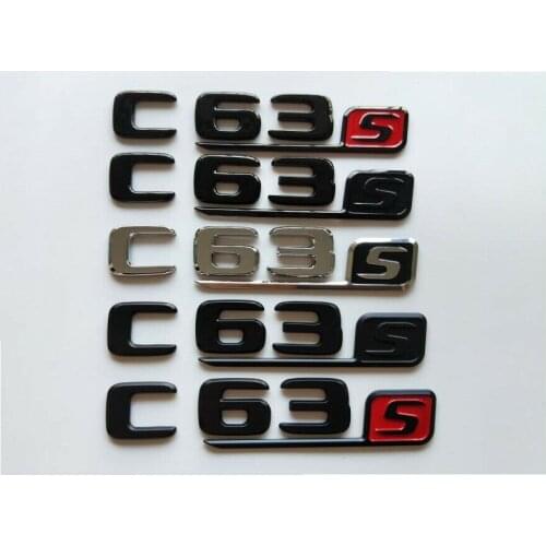 Letters C 63s Emblems for Mercedes W205 C205 S205 A205 C204 C63s C63 S