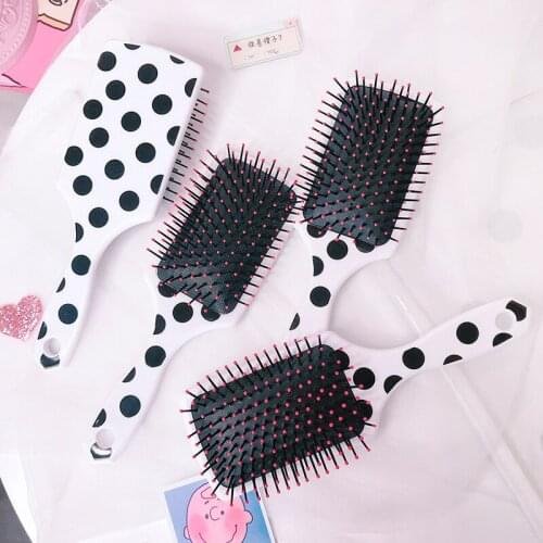 Elastic Comb Spot Pattern Kids Comb Cartoon Massage Air Cushion Hair Care Brushes Makeups Detangling Hair Brush
