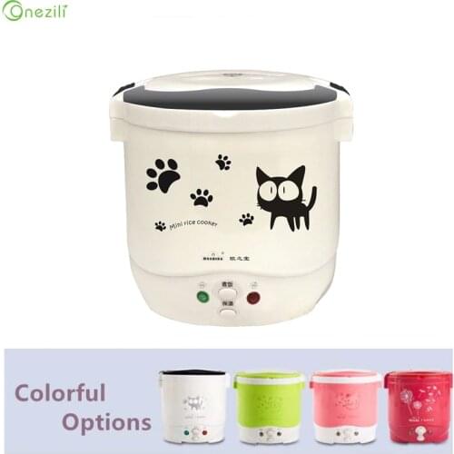 Electric Rice Cooker Mini Portable MultiCookers 1Cup Used in Car 12V Truck 24V House 110V or 220V MultiCooking with English User
