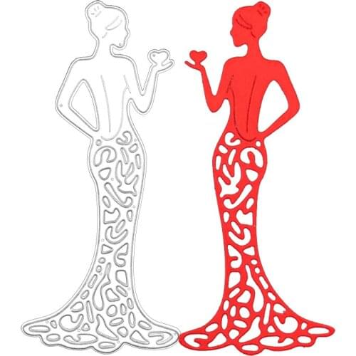 Julyarts Dress Girl Cutting Dies New Dies Scrapbooking Moldes for Scrapbooking DIY Paper Card Making Album Decorative Embossing