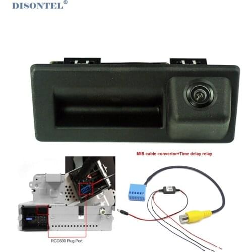 RCD330 CCD Car Trunk Handle Rearview Camera For MIB Audi A3 A4 VW Touran Tiguan Tournamen Skoda 2017-2018