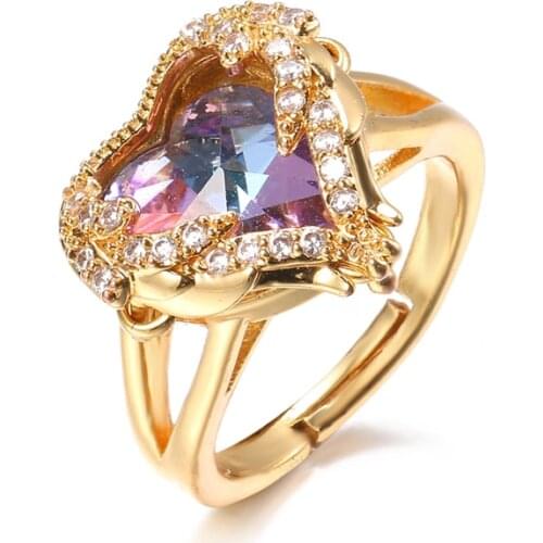 Bettyue New Arrival Noble Ring With Colorful Zirconia Fascinating Design For Women Modern Style Shiny Jewelry Party Fancy Gift