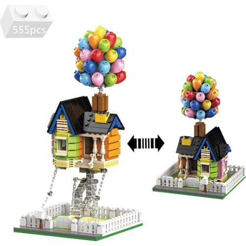 Creator Expert Tensegrity Air Balloon City House Model Building Blocks Kit Bricks Physics Balance Sculptures Toys For Kids Gifts