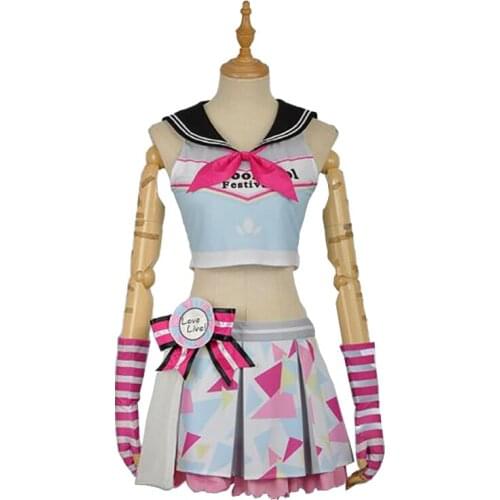 Anime Love Live Yohane Cosplay Costume Top Skirt Gloves Sock Daily Cheerleaders Carnival Party Festival Uniform Brand New