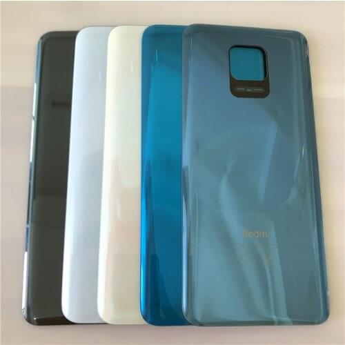 For Xiaomi Redmi Note 9 Pro Battery Cover Back Glass Panel Rear Housing Replacement Parts + Adhesive Sticker