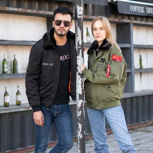 Air Force Standing Collar Cotton Jacket Flying Suit Winter Large Mens Sportswear Casual Cotton Padded Mens Baseball Shirt Fash