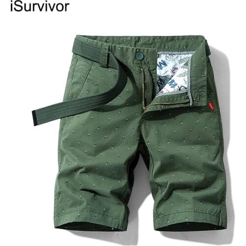 ISurvivor 2021 Summer Loose Five-Point Pants Mens Sports Pants Casual Polka Dot Beach Pants Trend Men