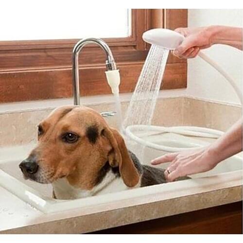 Multi-functional Pet Shower Head Spray Strainer Hose Bath Tub Sink Faucet Attachment Washing Hair Shower Head Kit