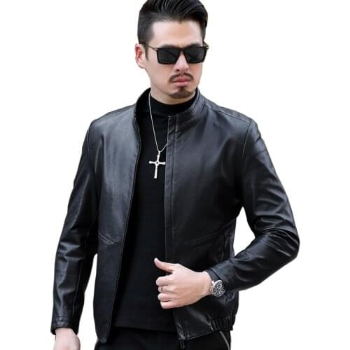 Brand PU Leather Jacket Men spring Casual Mens Jackets Solid Clothes Elastic Motorcycle Outerwear