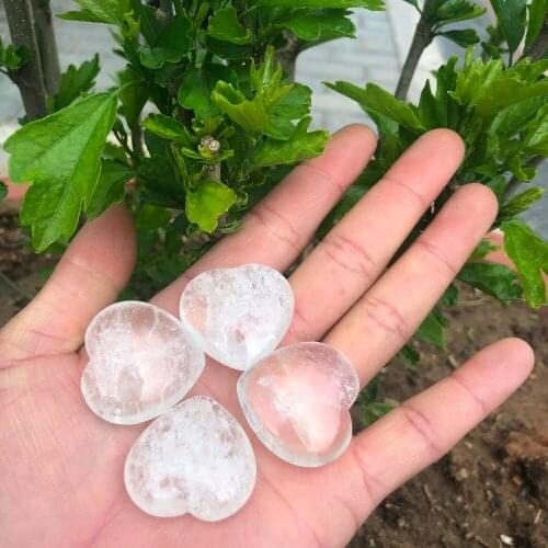 Natural white crystal heart energy treatment