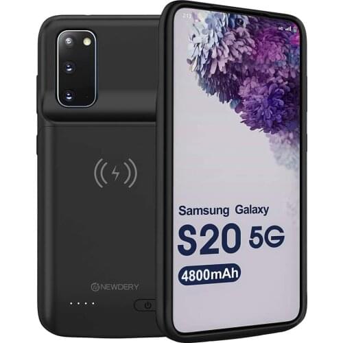 NEWDERY Qi Battery Case For Samsung Galaxy S20 4800mAh Slim External Charger Case Portable Power Bank for Samsung Galaxy S20 5G