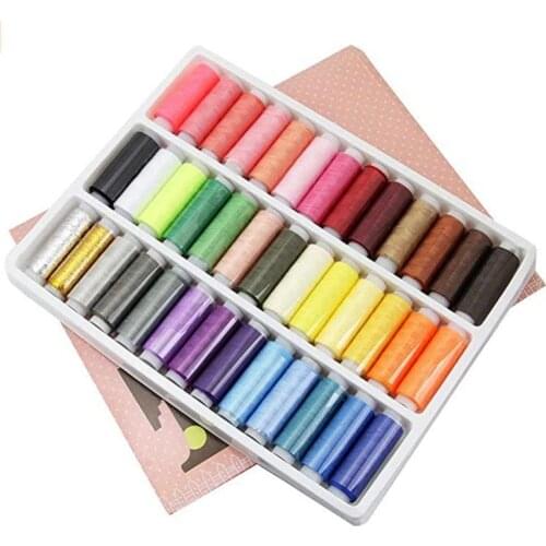 1 Set 39 Colors Polyester Sewing Thread Supplies Machine Each Spool Knitting Threads Sewing Quilting Accessories Handmade Tools