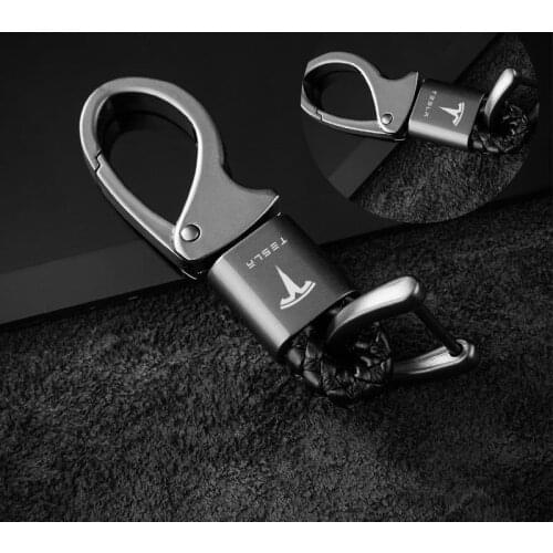New car trinket/Zinc Alloy Universal quality keychains For tesla model 3 X S car keychain With Custom Logo Key ring Car Fashion