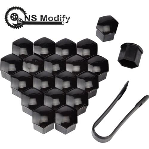 NS Modify 20pcs 19mm Tyre Wheel Hub Covers Wheel Nuts Covers Protection Caps Tire Wheel Screw Bolts Nut Caps Hub Screw Protector