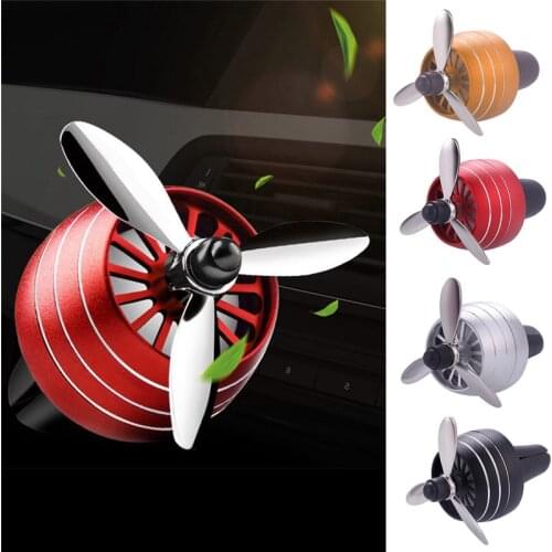 Mini LED Car Smell Air Freshener Conditioning Alloy Auto Vent Outlet Perfume Clip Fresh Aromatherapy Fragrance Atmosphere Light