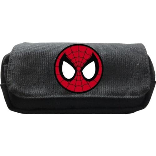 Avengers Marvel Universe Superhero Series Pencil Case Canvas Double-layer Student Pencil Case Pencil Case Kids School Supplies