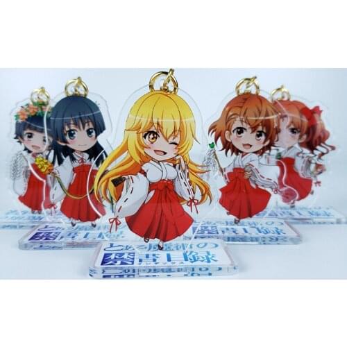 Anime To aru majutsu no index Misaka Mikoto Cosplay Stand Figure Acrylic Accelerator Cartoon Desk decoration model plate Gifts