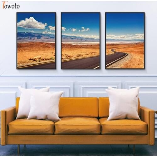 Death Valley Desert Print Road National Park Poster California Landscape Canvas Painting Sand Modern Highway Wall Art Home Decor