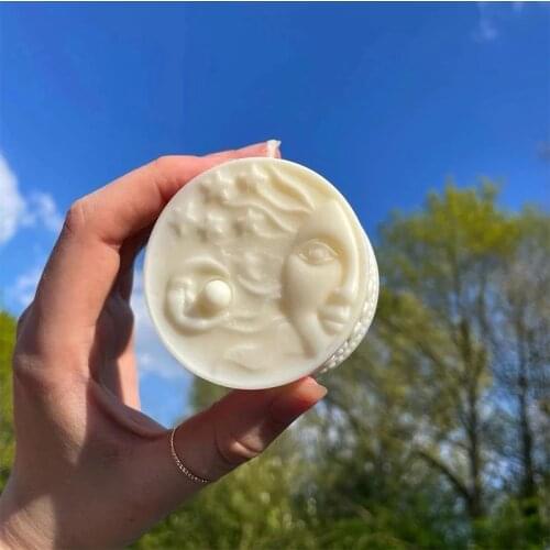 Three Face Shapes Candle Epoxy Silicone Mold for DIY Handmade Aromatherapy Candle Ornaments Handicrafts Pastry Cake Decorating