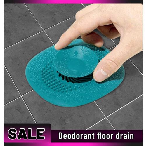 Silicone Floor Drain Kitchen Sink Filter Shower Drain Hair Catcher Stopper Bathroom Bath Cover Anti-clogging Strainer Accessory