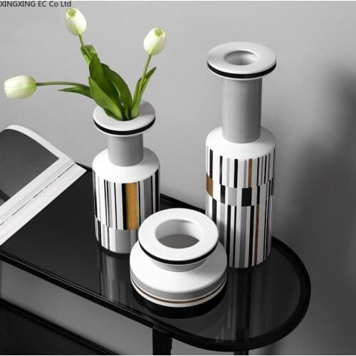 Modern Abstract Ceramic Vase Decoration Living Room Table Flower Arrangement Dried Flower Hydroponic Decoration Decoration