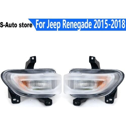 LED Headlight fog lights DRL headlights fog light daytime running lights driving lights foglights For Jeep Renegade 2015-2018