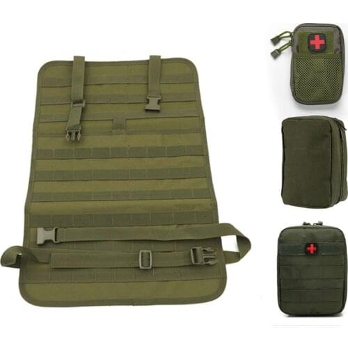 Tactical Car Back Seat Organizer Molle Pouch Storage Bag Outdoor Military Self-driving Seat Cover Bag Pocket Hunting Accessories