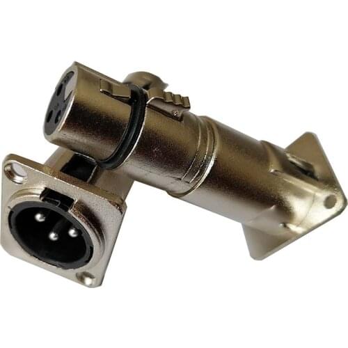 High quality 2pcs/lot Brand New Genuine KUILONG NA3MDF 3 Pin Mic XLR Male to Female Adapter Feed / Pass Thru Converter