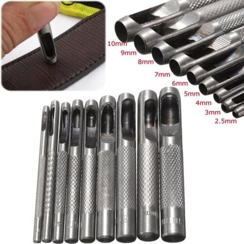 High Quality Round Hollow Punch Belt Leather Punch Eye Punch Cutter Tool for Watch Bands Belts Canvas Paper Single 2.5-38mm